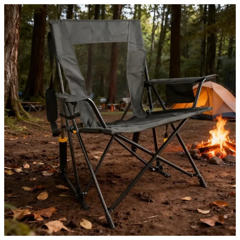 Extra-Wide Rocking Chair with Side Table | Breathable Mesh & 350lbs Support