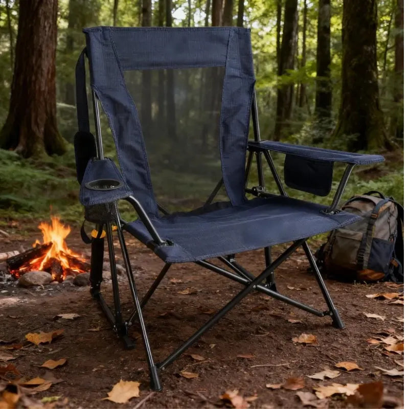 Extra-Wide Rocking Chair with Side Table | Breathable Mesh & 350lbs Support