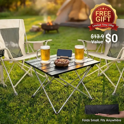 Extra-Wide Rocking Chair with Side Table | Breathable Mesh & 350lbs Support