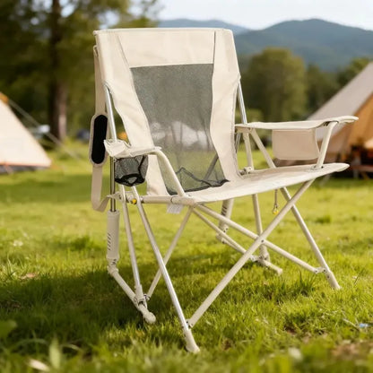 Extra-Wide Rocking Chair with Side Table | Breathable Mesh & 350lbs Support