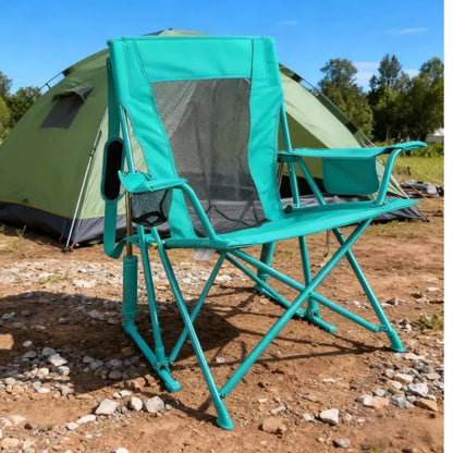 Extra-Wide Rocking Chair with Side Table | Breathable Mesh & 350lbs Support